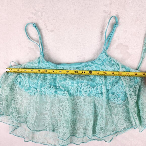 Speed Limit MPH Blue Lace Crop Top Size XL - Picture 9 of 12